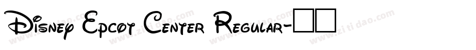 Disney Epcot Center Regular字体转换